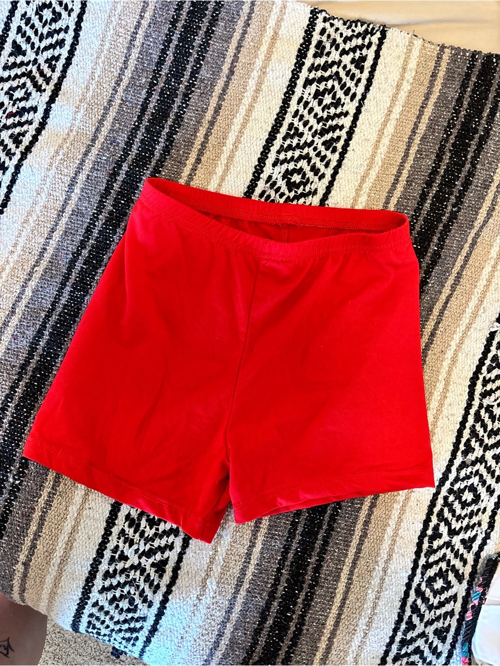 Red High-Rise Bike Shorts